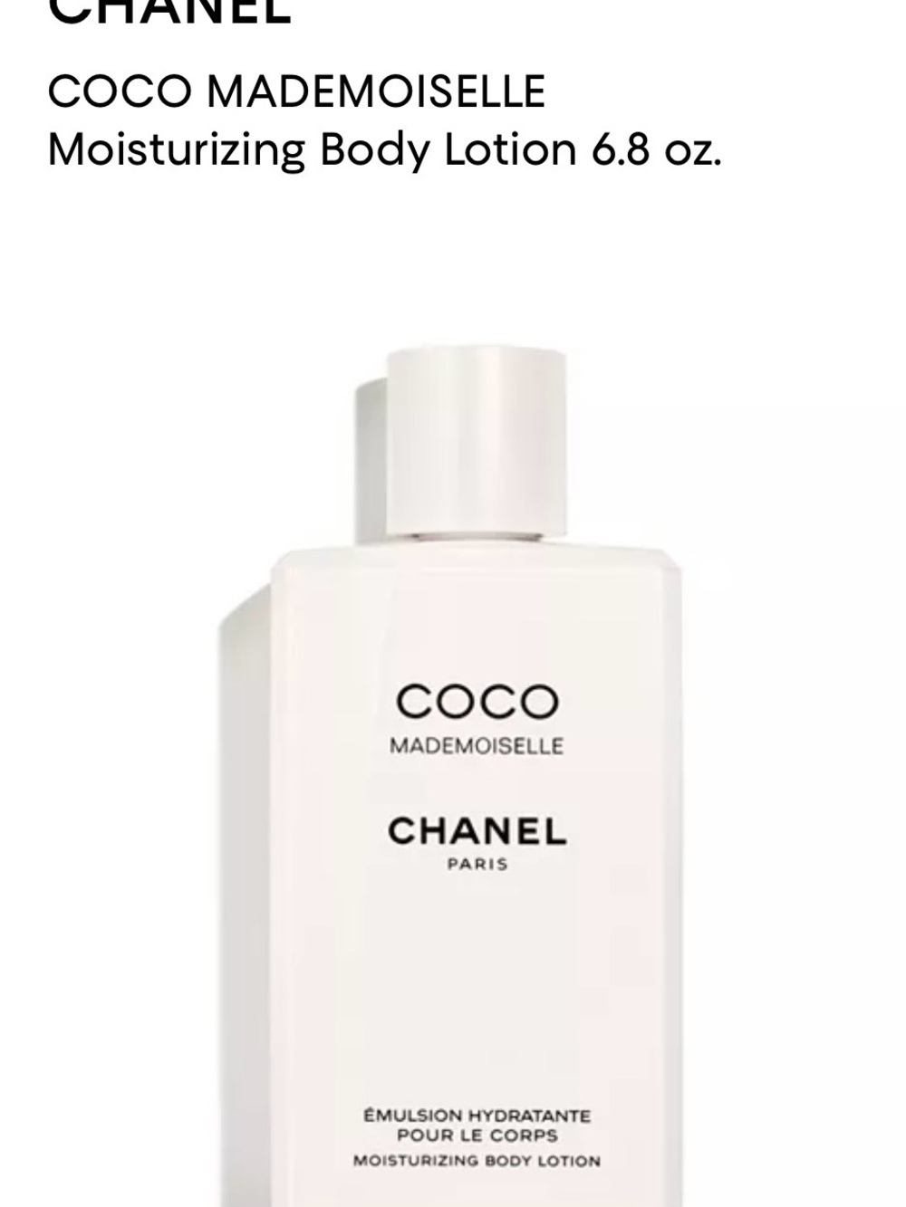 CHANEL Coco Mademoiselle Moisturizing Body Lotion — White